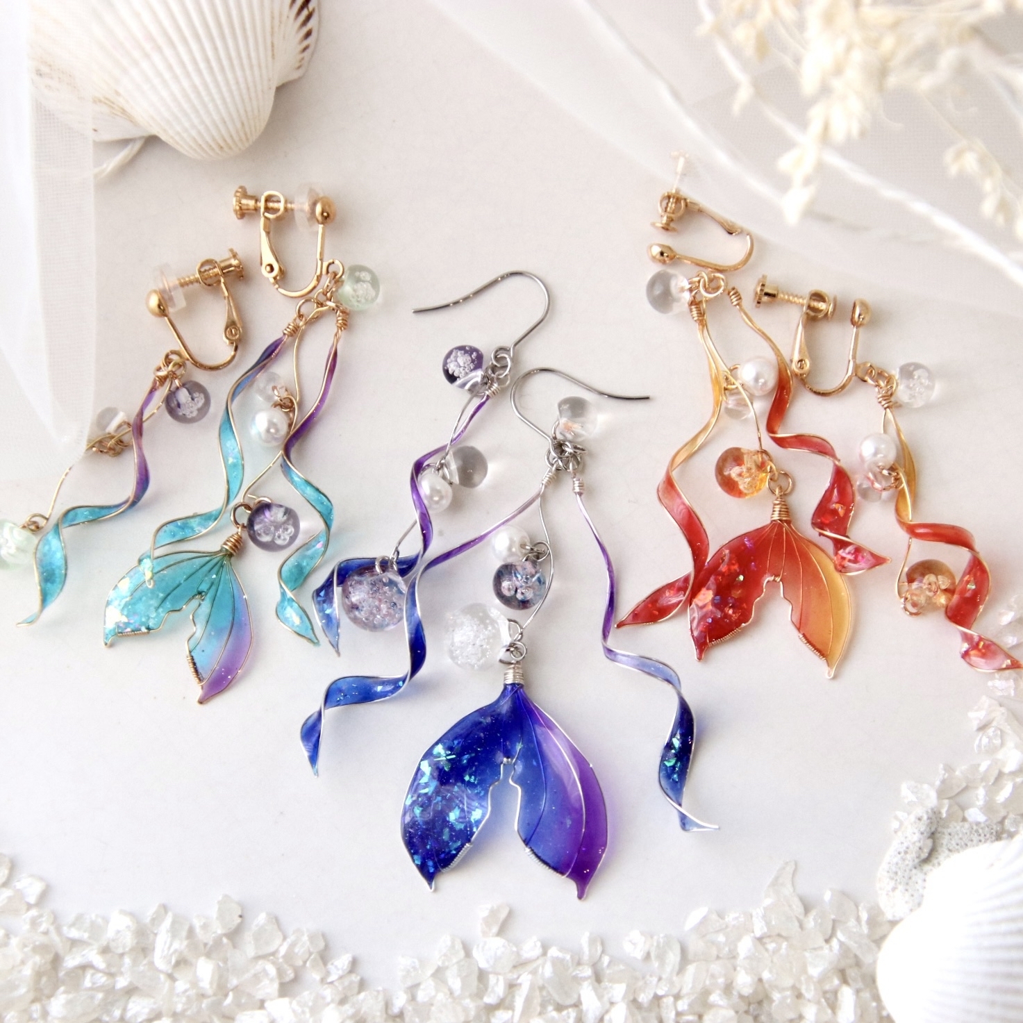 人魚 - ピアスの人気通販 | minne 国内最大級のハンドメイド