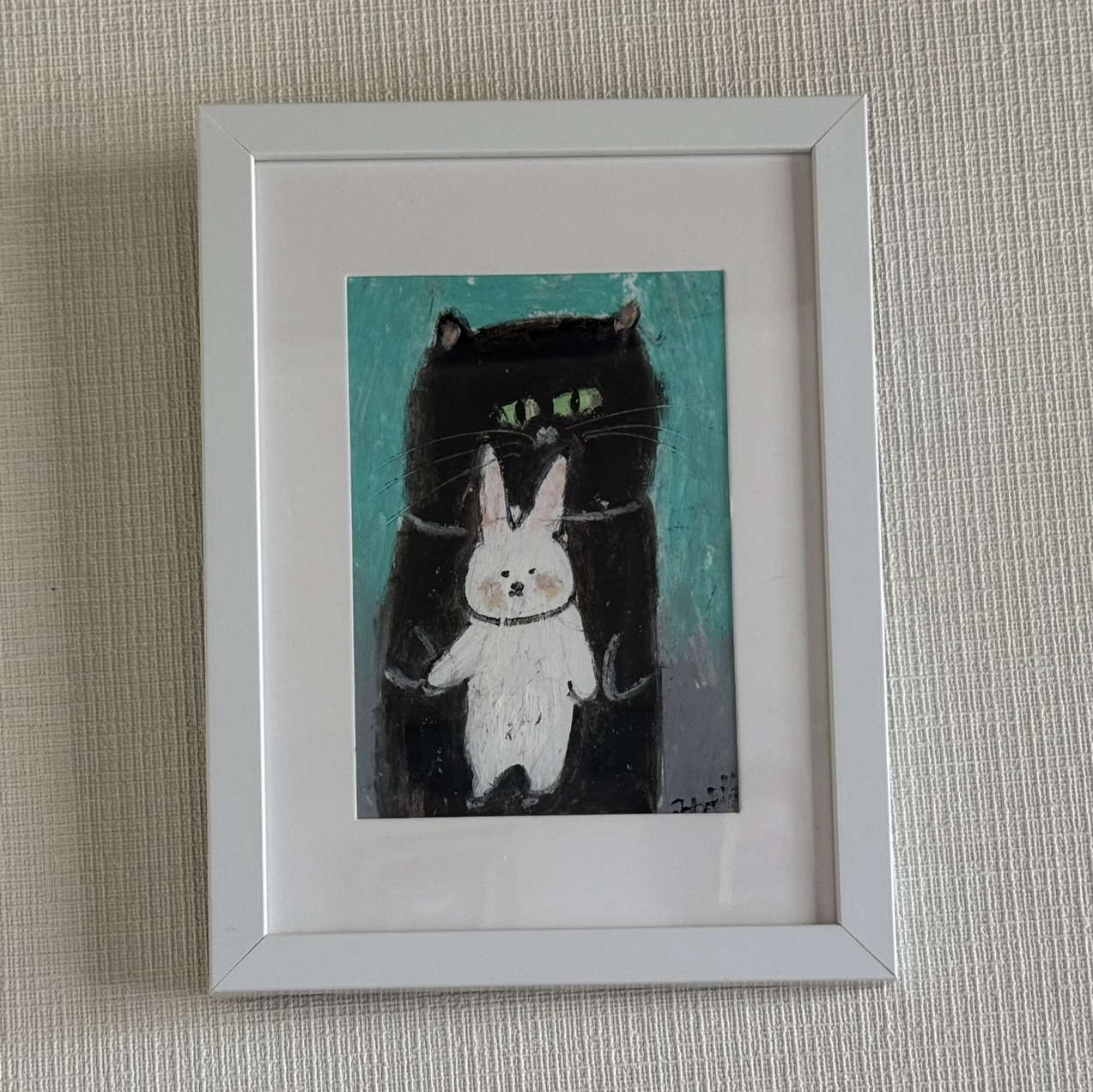 絵画 | イラストポスター 123 ☆ 【きれいな黄色の花畑の橘猫