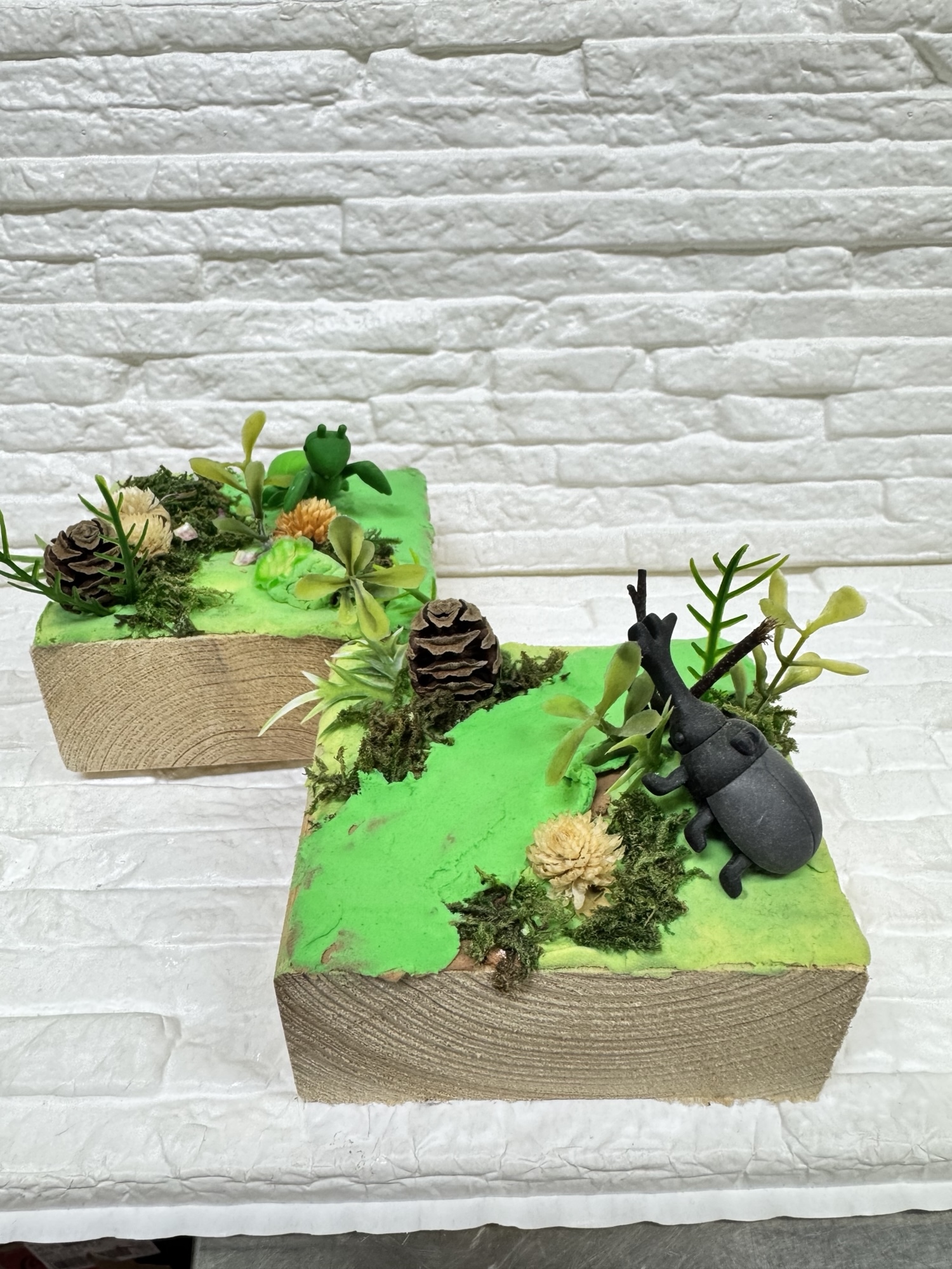 手作りジオラ Miniature Trees] How to make broadleaf and coniferous trees