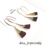 ♥︎︎∗︎*ﾟ華奢で上品 ♡( ´ ` )大人タッセルフックピアス♥︎︎∗︎*ﾟ