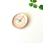 KATOMOKU plywood clock 21 ライトピンク km-120LP 掛け時計 曲げわっぱ オシャレ