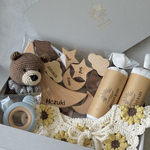 【名入れ】出産祝いギフトset🐻🤎 プレミアム  ⌇﻿出産祝いギフト /ベビー / ラトル / 歯固め / 積み木 / つけ襟 / オムツキャンディ / ママグッズ 