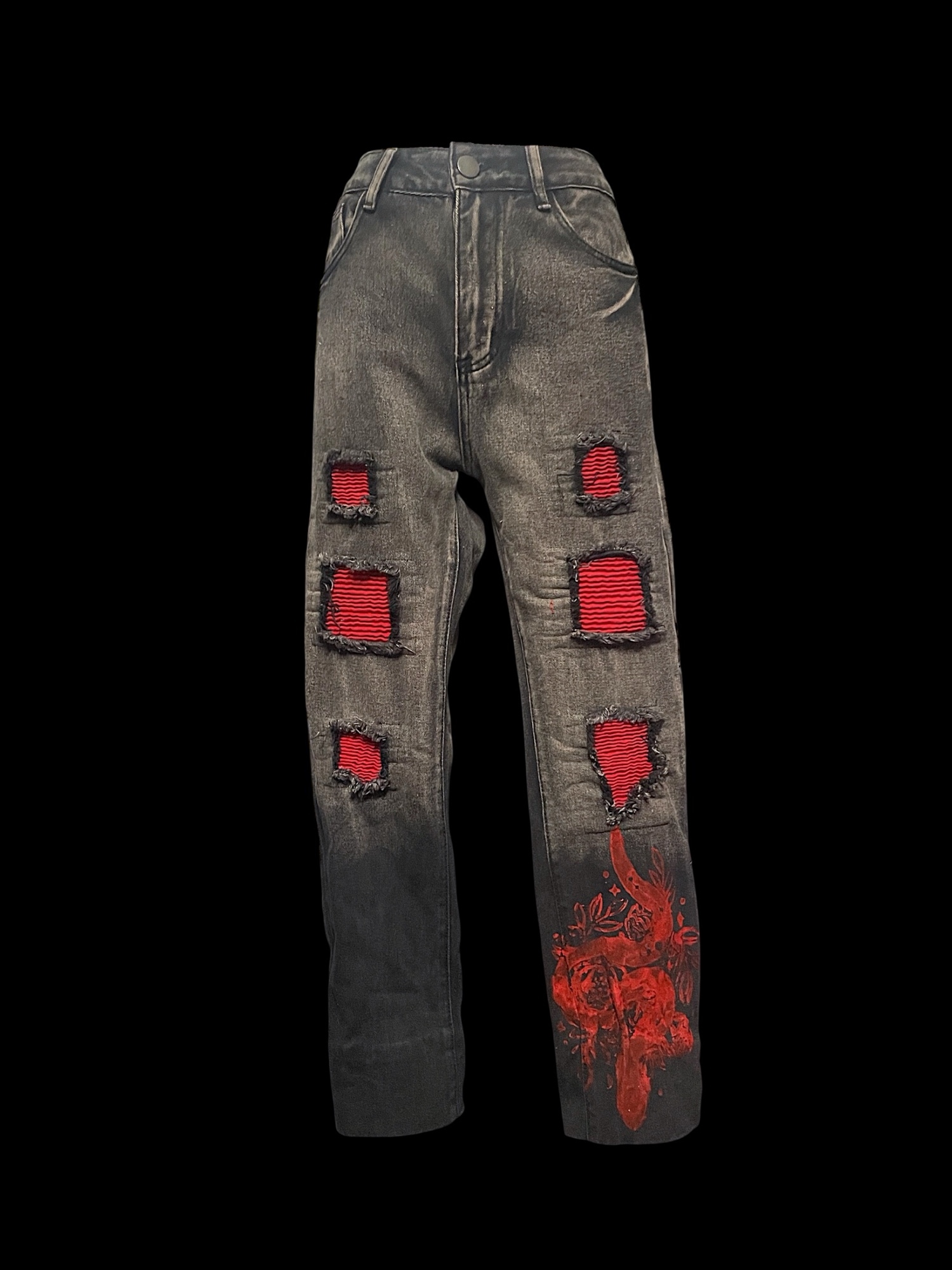 Red Slash Denim