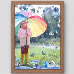 A4ポスター　No.8   大きな傘と女の子