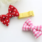 【kids&baby】＊cute＊mini miniリボンヘアクリップ３点セット・滑止付（２点セット）