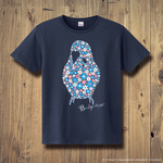 NEW! セキセイインコフラワーTシャツ ネイビー