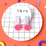 トゲトゲドロップピアス＆イヤリング(オーロラ×ピンク)