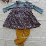 ベビー服　クラシカルな花柄ワンピース　80サイズ