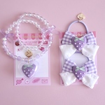 いちばん可愛いわたしセット🎀ジューシーパープル💜キッズサイズゴム