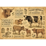 ⁡✒︎牧場　A4 クラフト紙　デザインペーパー