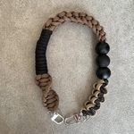 MINI Woodall とパラコードのショートストラップ　brown×monotone
