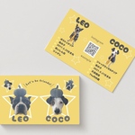 うちの子名刺⭐︎多頭用STAR《両面印刷100枚》 ⭐︎選べるカラー⭐︎選べるフォント⭐︎シンプルで見やすいღ可愛いღペット名刺ღ愛犬グッズღ愛犬名刺ღ犬名刺ღ送料無料ღセミオーダーღお急ぎ対応可ღ