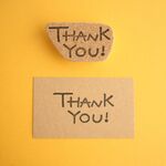 『THANK YOU』のはんこ・大きめ2行タイプ