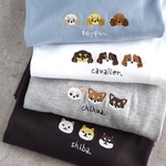 【2025新作】犬種が選べる！わんこトリオ刺繍Tシャツ 名入れ可【選べる４色】親子 うちの子グッズ メンズ レディース