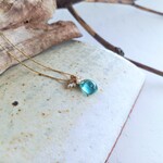 【シーグラス】 ネックレス ウォーターブルー