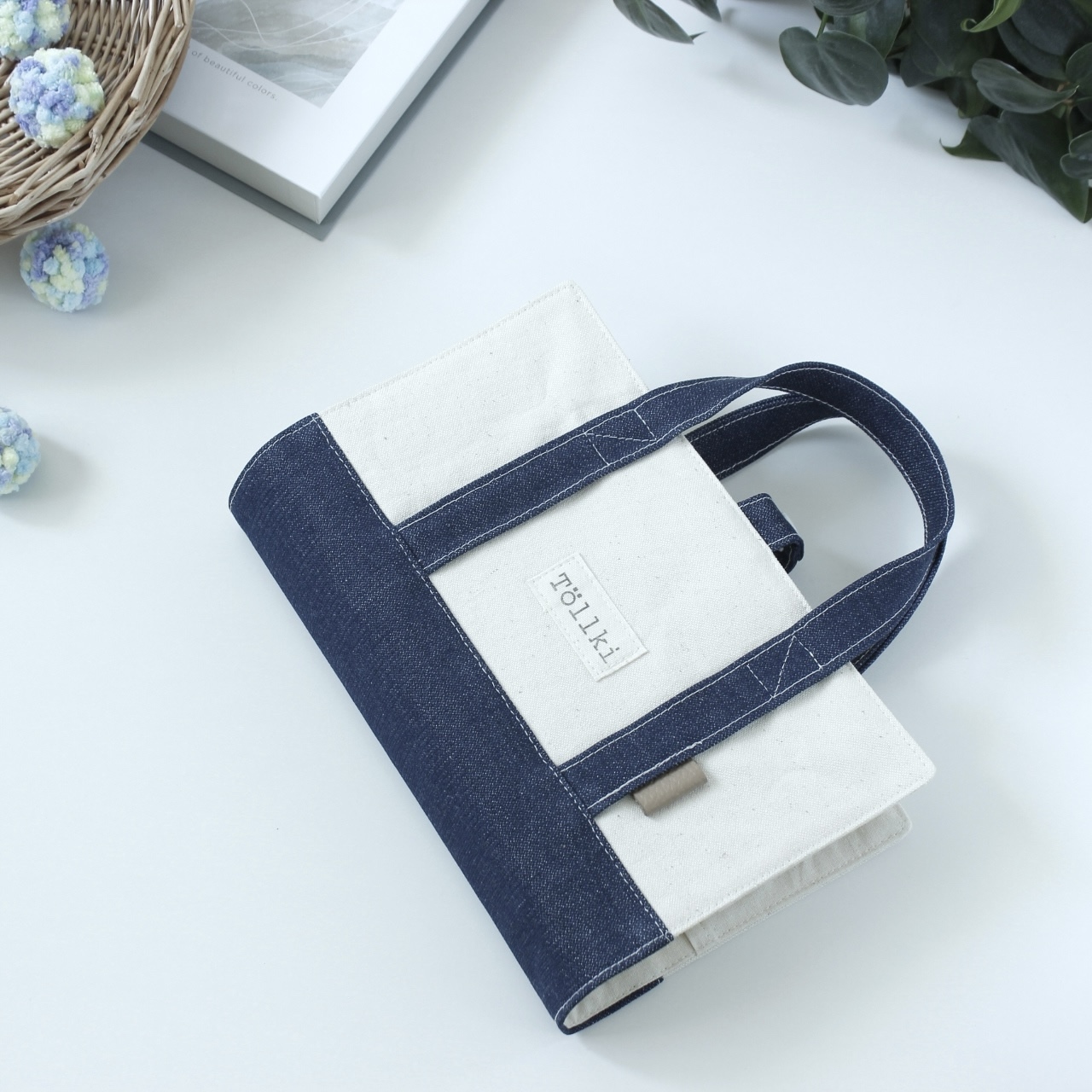 デニムと帆布の看護　プラホック延長ポケットファスナー デニムと帆布のレビューブックカバー