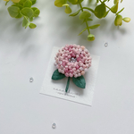 リニューアル▷夏の彩り。ぷっくり紫陽花刺繍ブローチ