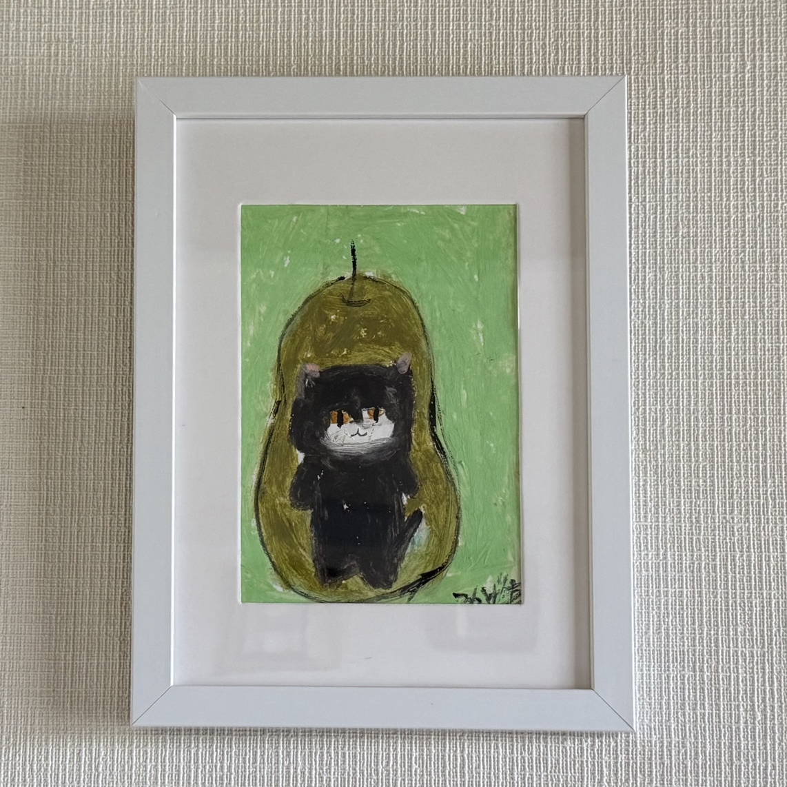 絵画 。原画【可愛い橘猫の幸せなお菓子の時間】 - 麦のアード