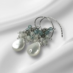 ホワイトシェル 白蝶貝 シルバー925ピアス イヤリング