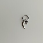 🆕【   mikazuki   スパイクコーン付フープピアス 】
三日月シンプルピアス オールステンレス 月 シルバー スタッズ