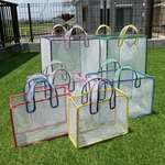 【選べる3サイズ】メッシュ素材のカゴバッグ