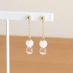 雪と氷＊粒ガラスピアス＊14KGF