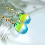 【ハンドメイドガラス】Blue sky＆Rape blossoms Ｃolor Standard＊ピアス or イヤリング