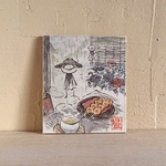 絵「雨日和茶菓子」