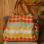 【bluemomo様ご依頼品】 ふくふくバッグ♪　カラフルドット