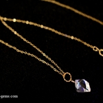 14kgf オイルinクォーツNo.5 パキスタン産 天然石ネックレス 送料無料