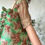 vintage fabric bag (green)