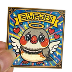 ビックリマン風シール6枚「キンカチョウちゃん」