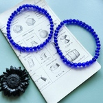 再販【1連40コセット】#czech beads#チェコビーズmelon round5㍉　cobalt blue