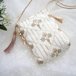スマホショルダーバッグ/インド刺繍生地/受注製作🧵