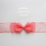 neon gingham check  pink
