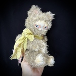 フェイスタイプドール＊猫(アイスブルーアイ)アートドール 創作ぬいぐるみテディキャト猫ドール