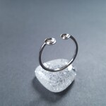 [1pcs] 5mm&4mm ダブル カップ サージカルステンレス リング シルバー 無メッキ 金属アレルギー対応