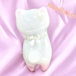 帰って来たドデカにゃんこ❤️おリボンホワイト❤️ママのお迎え待機中