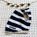 [新柄］フレブル服＊ネイビーボーダーカノコニット＊リブタンクトップ