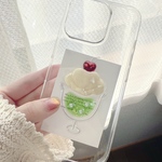 しゅわしゅわメロンソーダのスマホケース ｜melon soda｜全機種オーダーOK｜iPhoneケース