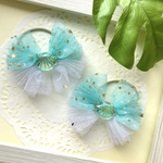 オーロラ貝殻ヘアゴム⭐︎エメラルドグリーン