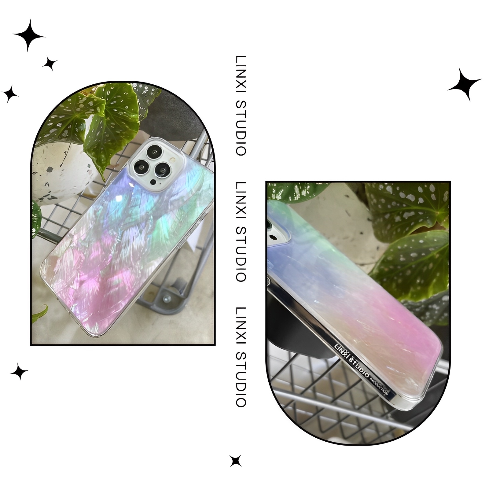キラキラ 天然シェル マザーオブパール ニュアンスレインボー