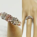 再販☆スワロフスキー　ヴィンテージローズ　ワイヤーリング☆　完成品　12号