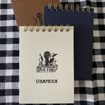 ★新作　白　活版印刷の小人スタンプブック