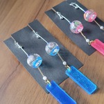 風鈴のイヤリング、キーホルダー