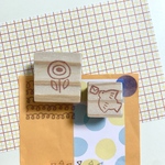 消しゴムはんこ　『北欧はんこ・花と鳥』セット