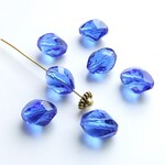 4個・13×10ｍｍ・ブルー・ナツメ・ガラスビーズ・25060813