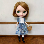 リバティプリント ピンタックワンピース/Archive Patchwork BL