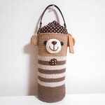 【ネーム入り】クマのペットボトルケース＊ブラウン＊