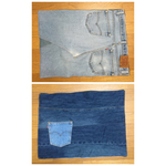 Levis デニム リメイク 玄関マット   デニムラグ  リバーシブル
